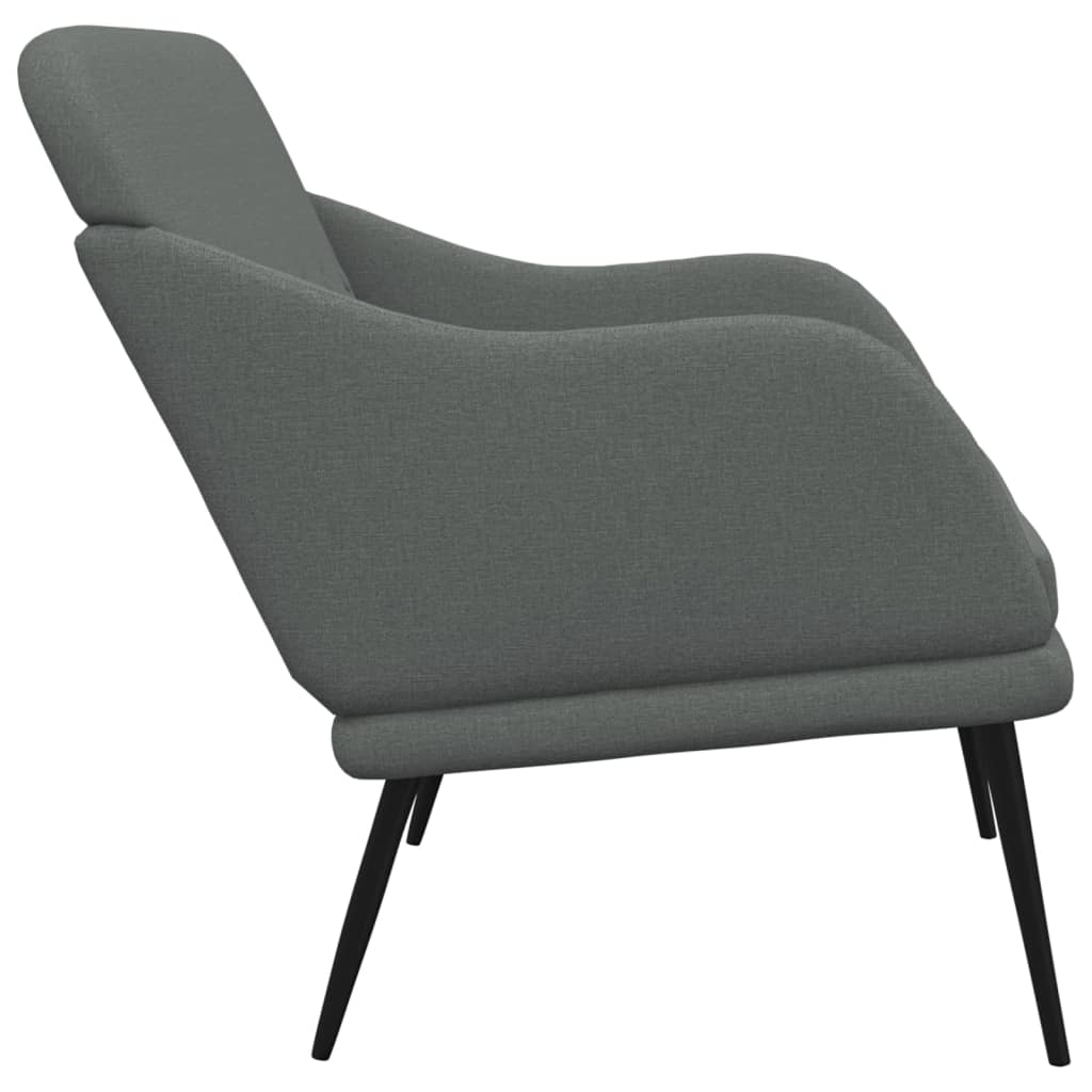 bænk 110x76x80 cm stof mørkegrå