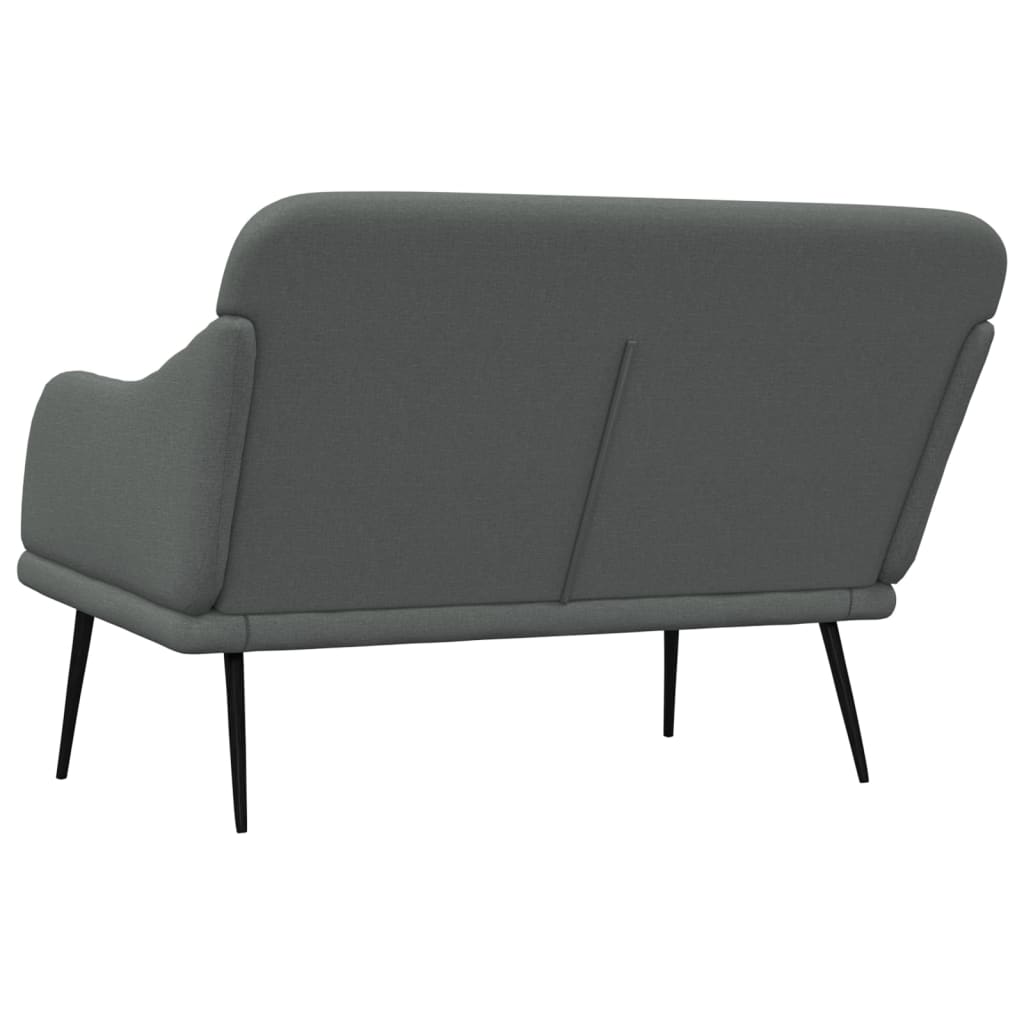 bænk 110x76x80 cm stof mørkegrå