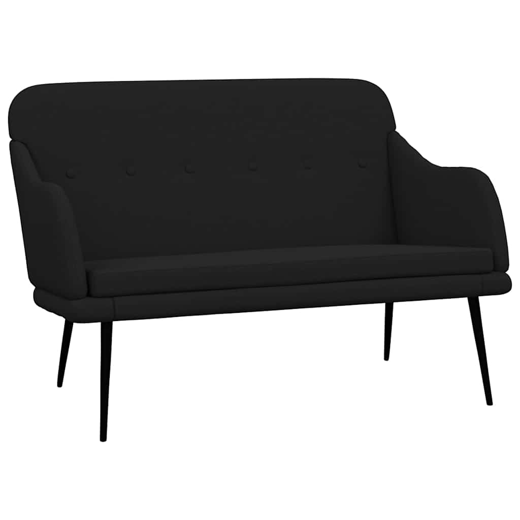 bænk 110x76x80 cm stof sort
