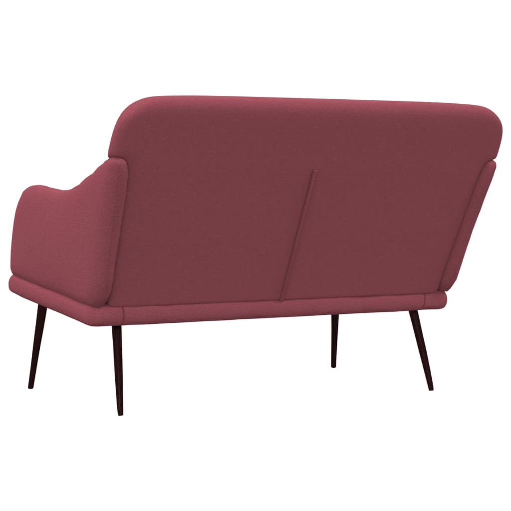 bænk 110x76x80 cm stof vinrød