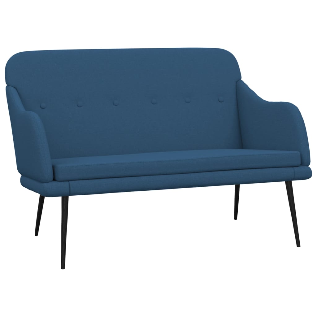 bænk 110x76x80 cm stof blå