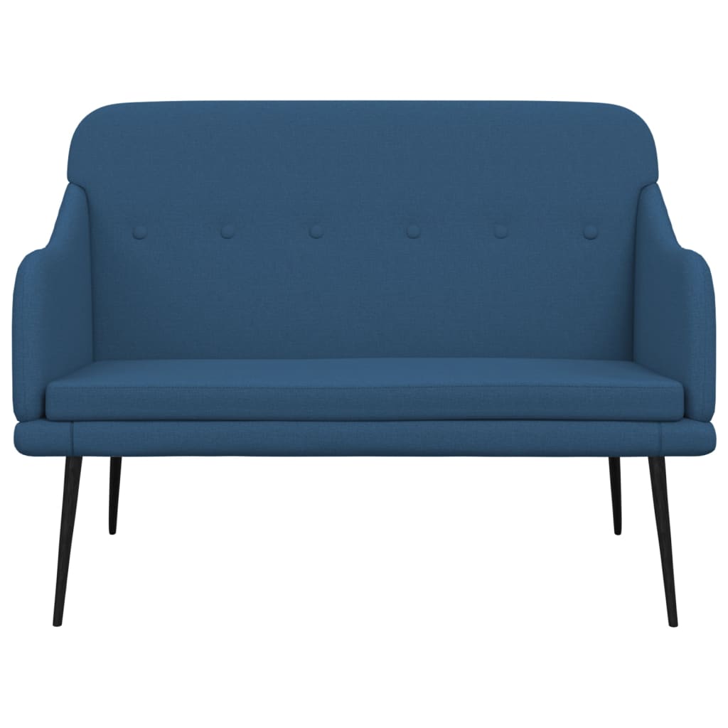 bænk 110x76x80 cm stof blå