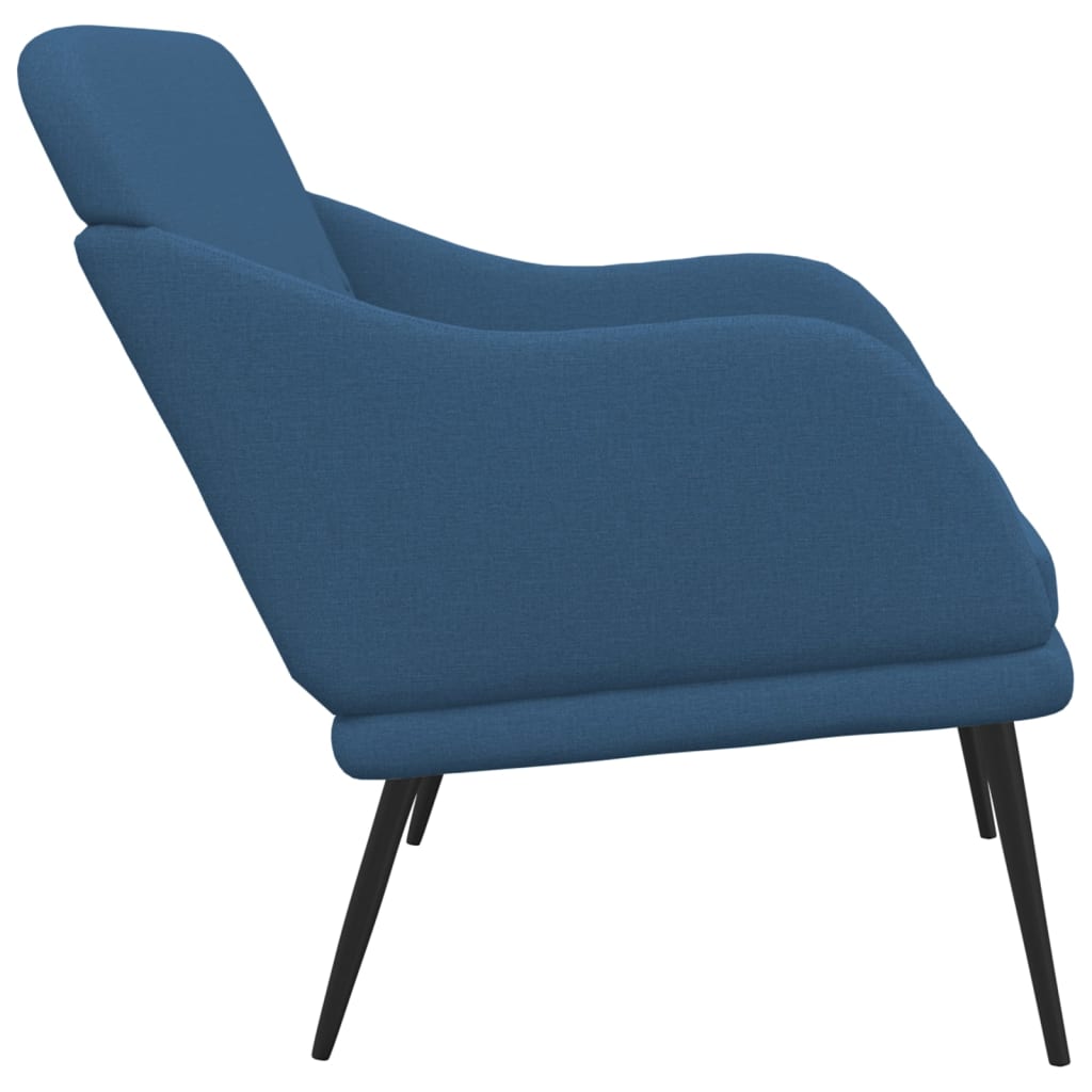 bænk 110x76x80 cm stof blå