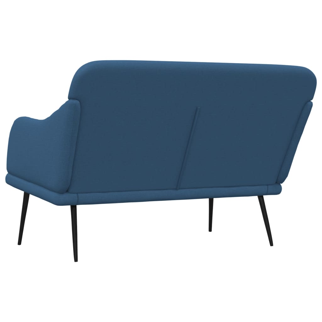 bænk 110x76x80 cm stof blå