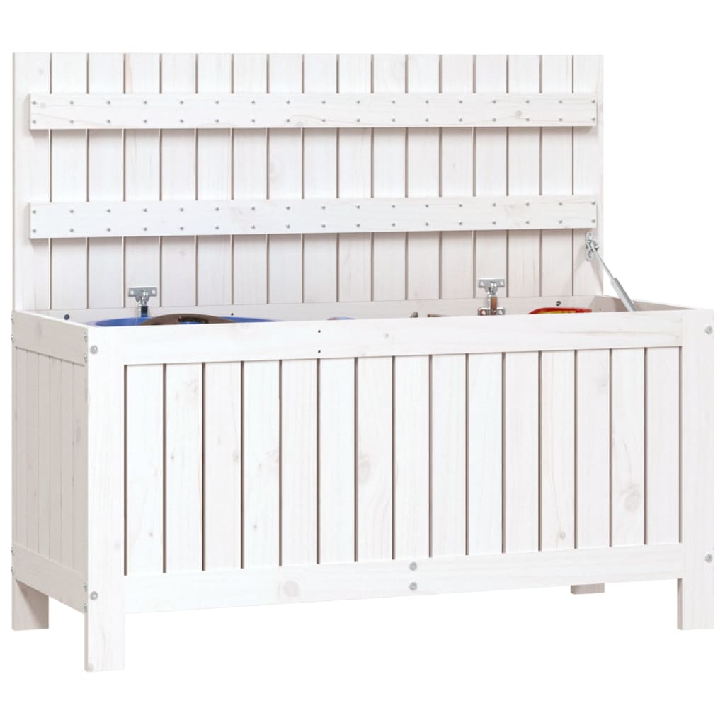havekasse 108x42,5x54 cm massivt fyrretræ hvid