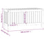havekasse 108x42,5x54 cm massivt fyrretræ hvid
