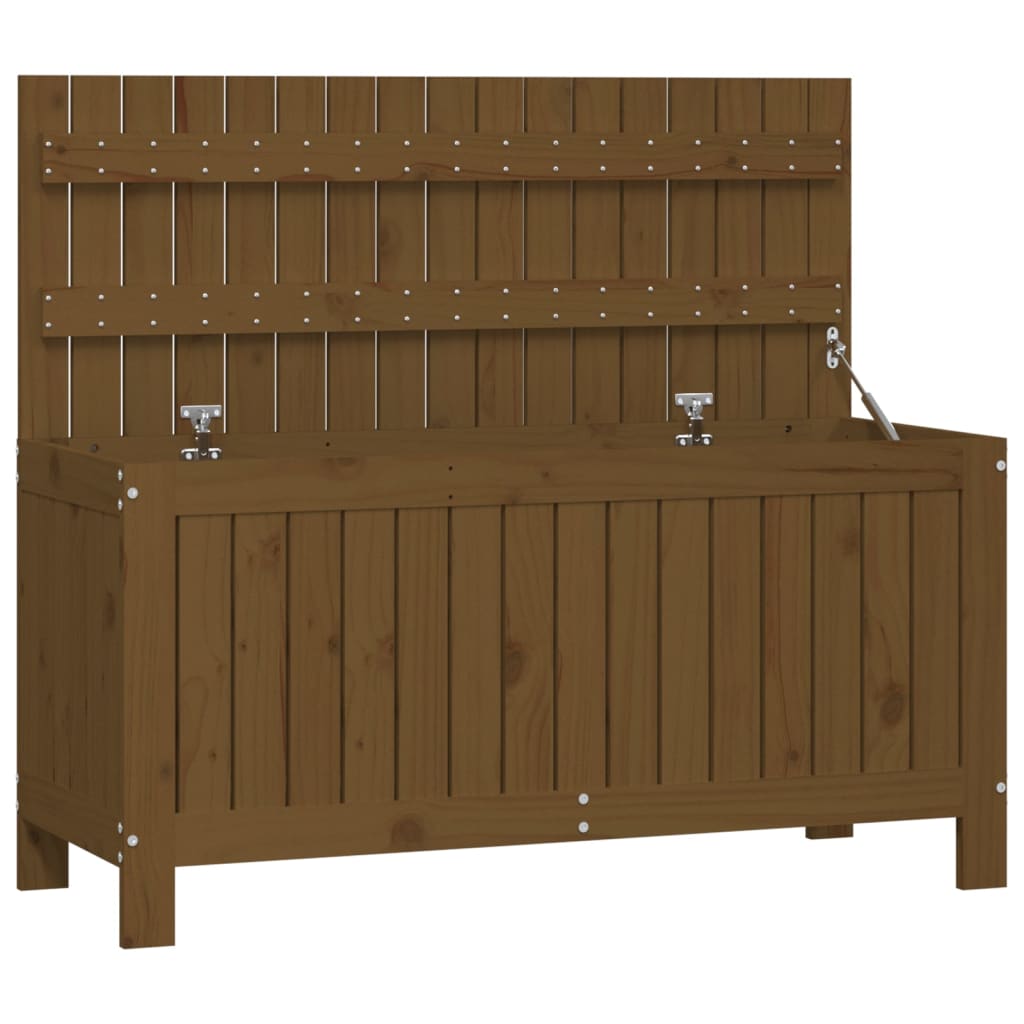 havekasse 108x42,5x54 cm massivt fyrretræ gyldenbrun