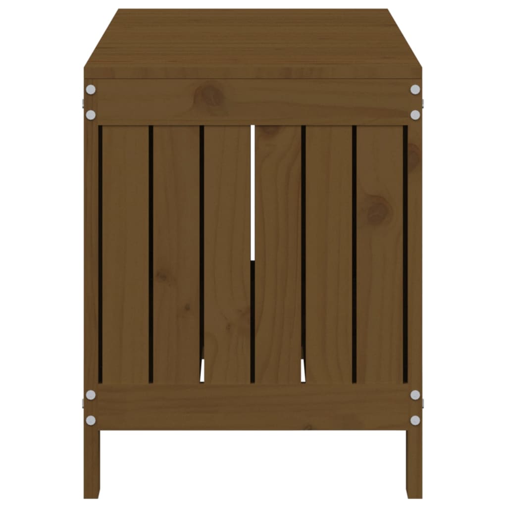 havekasse 108x42,5x54 cm massivt fyrretræ gyldenbrun