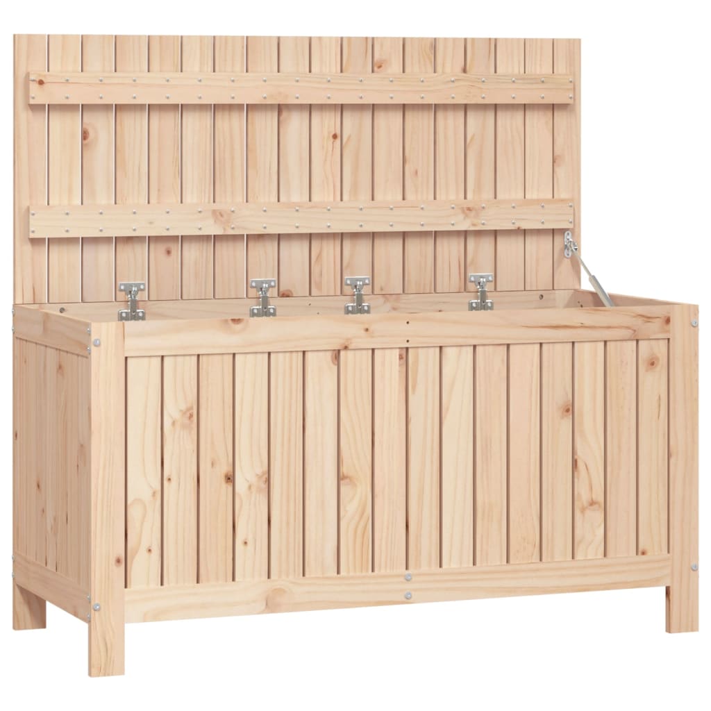 opbevaringskasse til haven 115x49x60 cm massivt fyrretræ