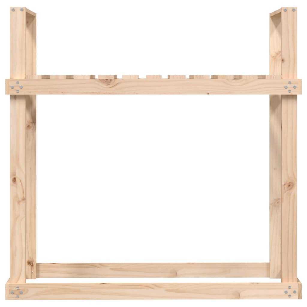 brændestativ 1110x35x108,5 cm massivt fyrretræ