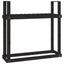 brændestativ 1110x35x108,5 cm massivt fyrretræ sort