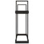 brændestativ 1110x35x108,5 cm massivt fyrretræ sort
