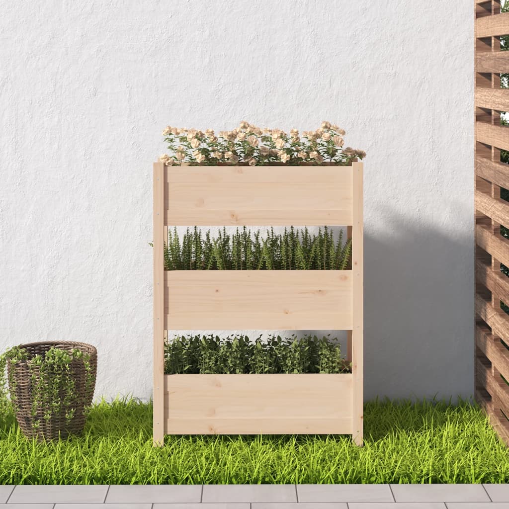 plantekasse 77x25x104,5 cm massivt fyrretræ