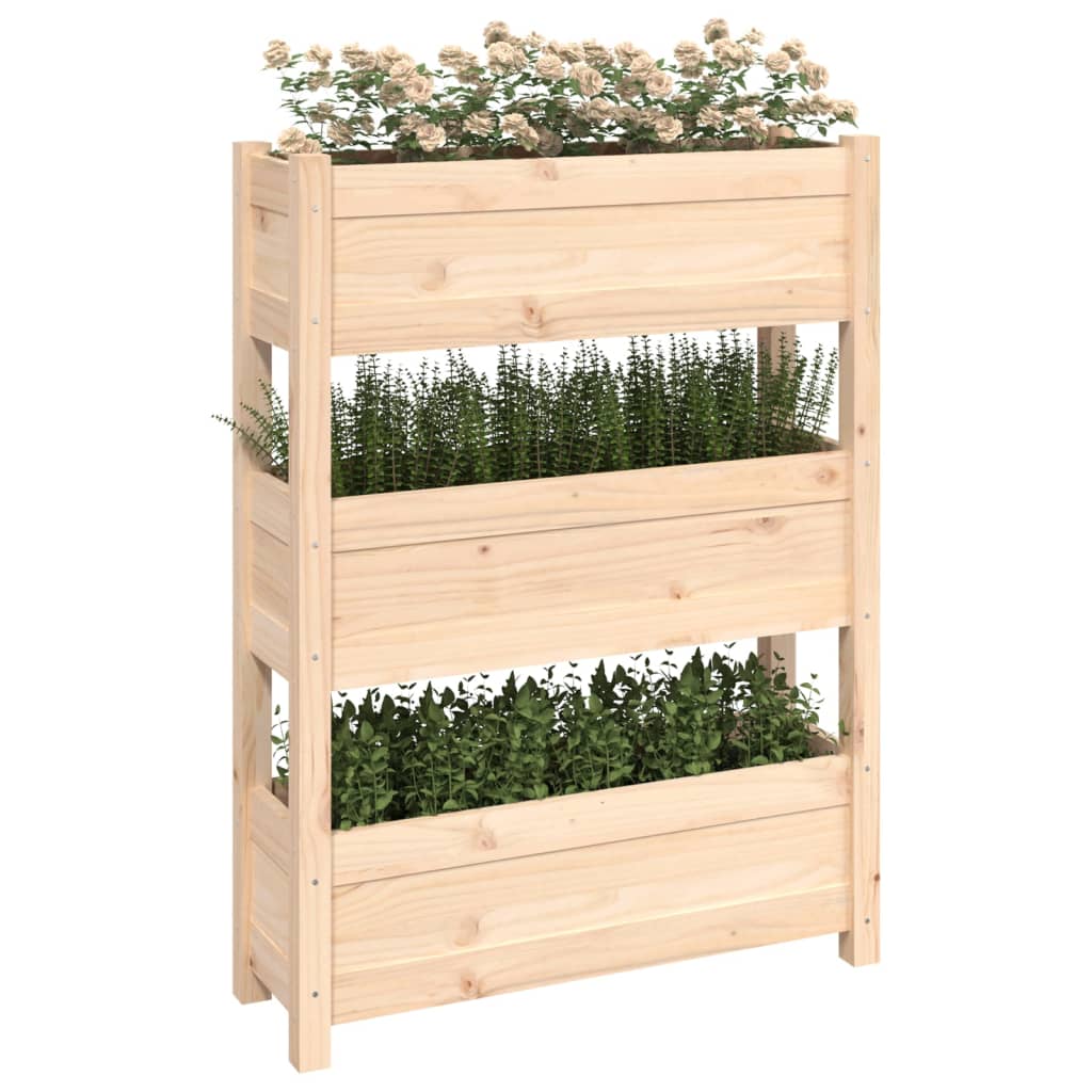 plantekasse 77x25x104,5 cm massivt fyrretræ