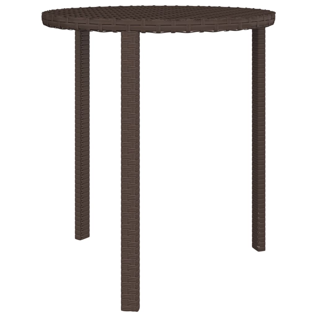 sideborde 3 stk. polyrattan brun