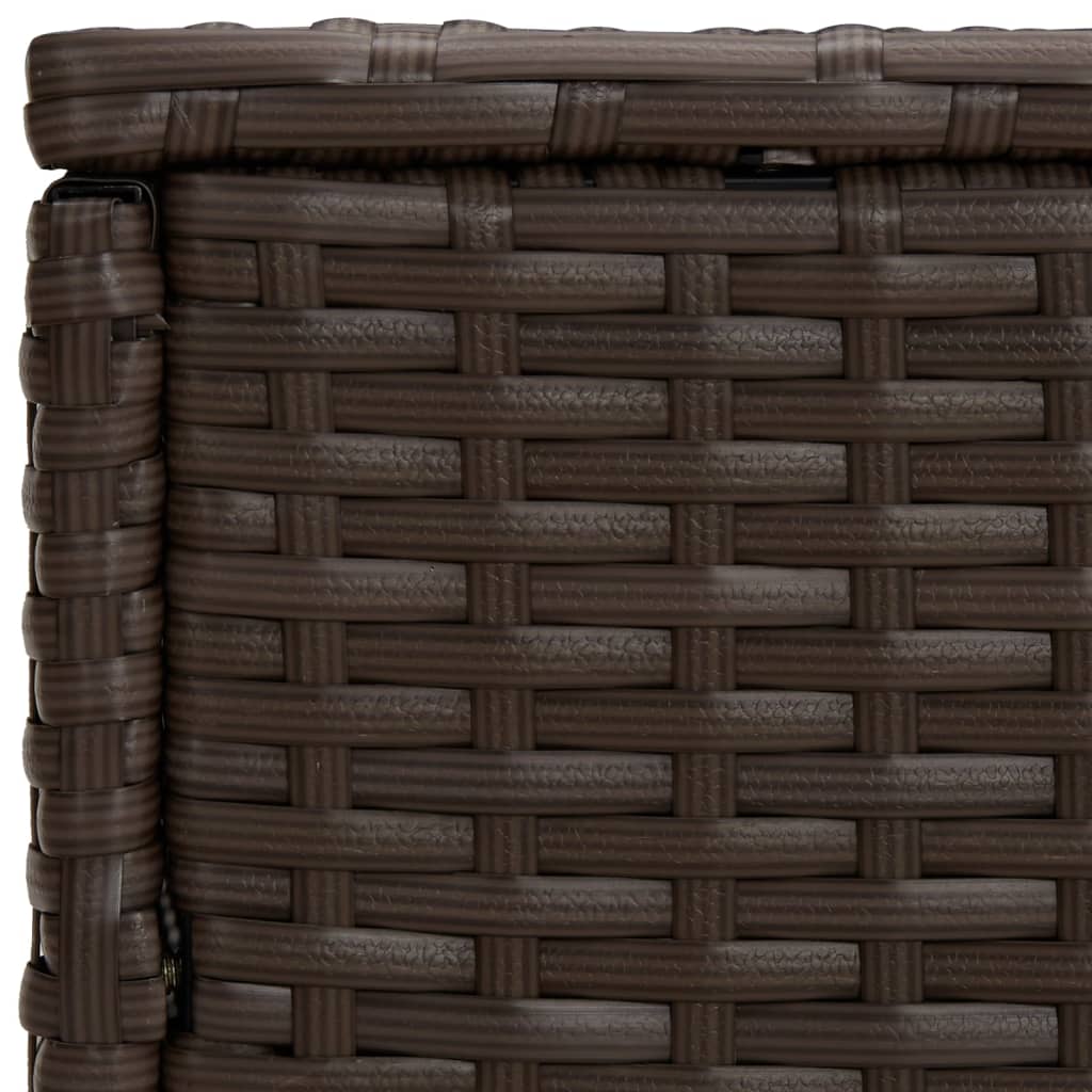 sideborde 3 stk. polyrattan brun