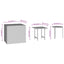 sideborde 3 stk. polyrattan brun
