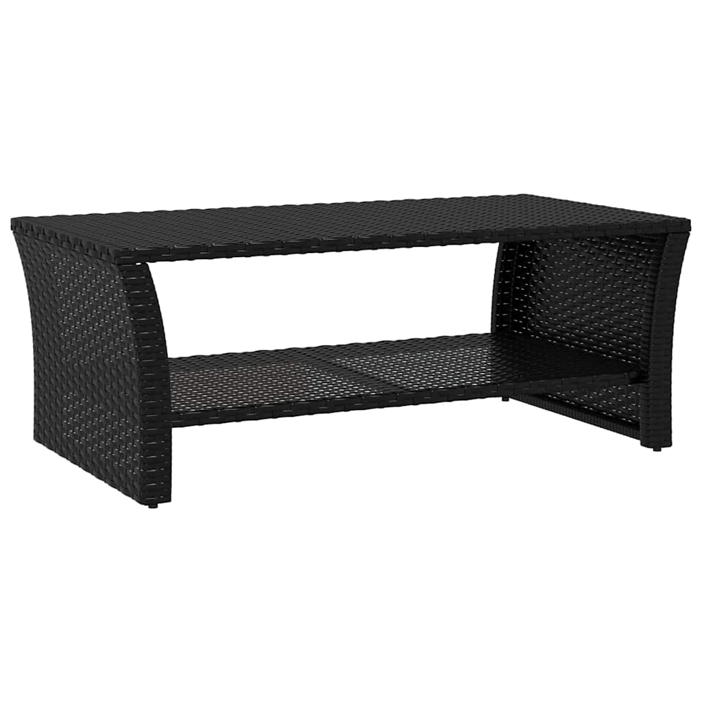 sofabord 100x50x40 cm polyrattan sort