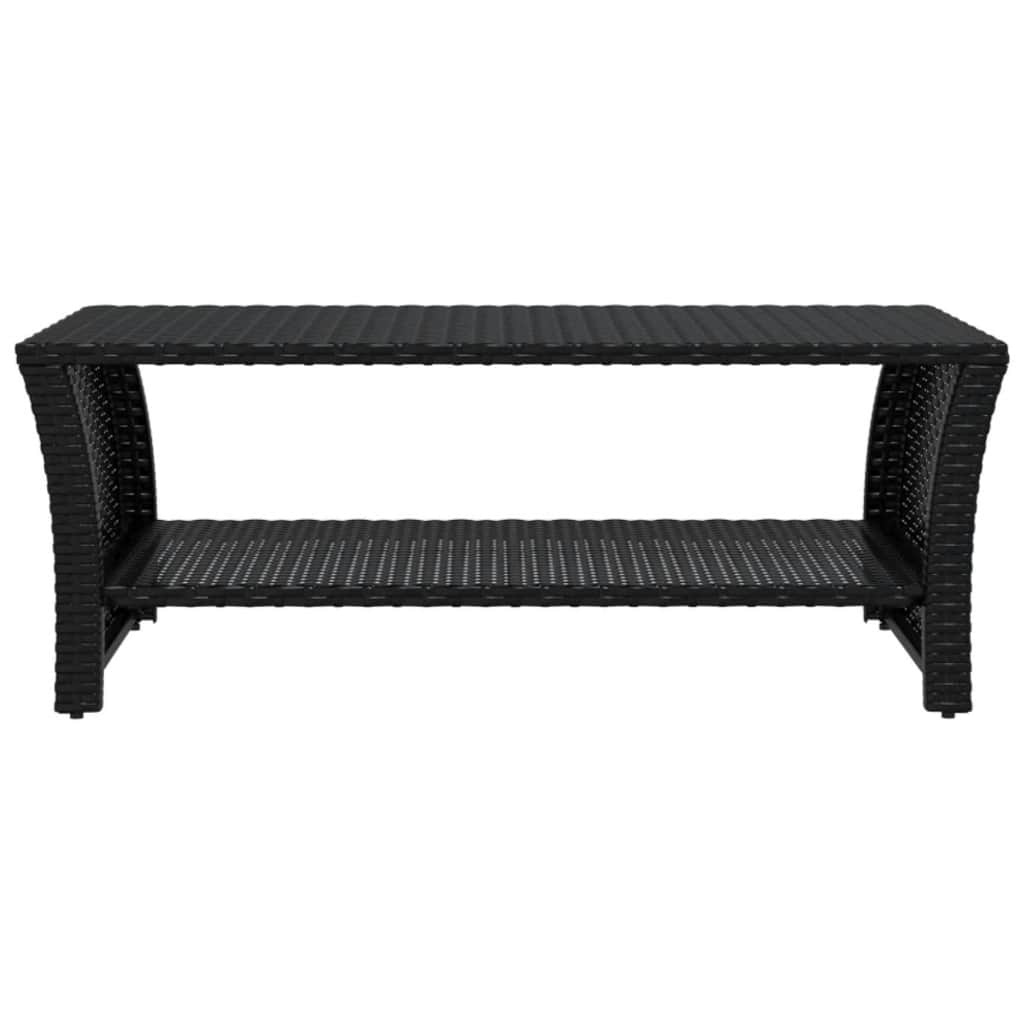 sofabord 100x50x40 cm polyrattan sort