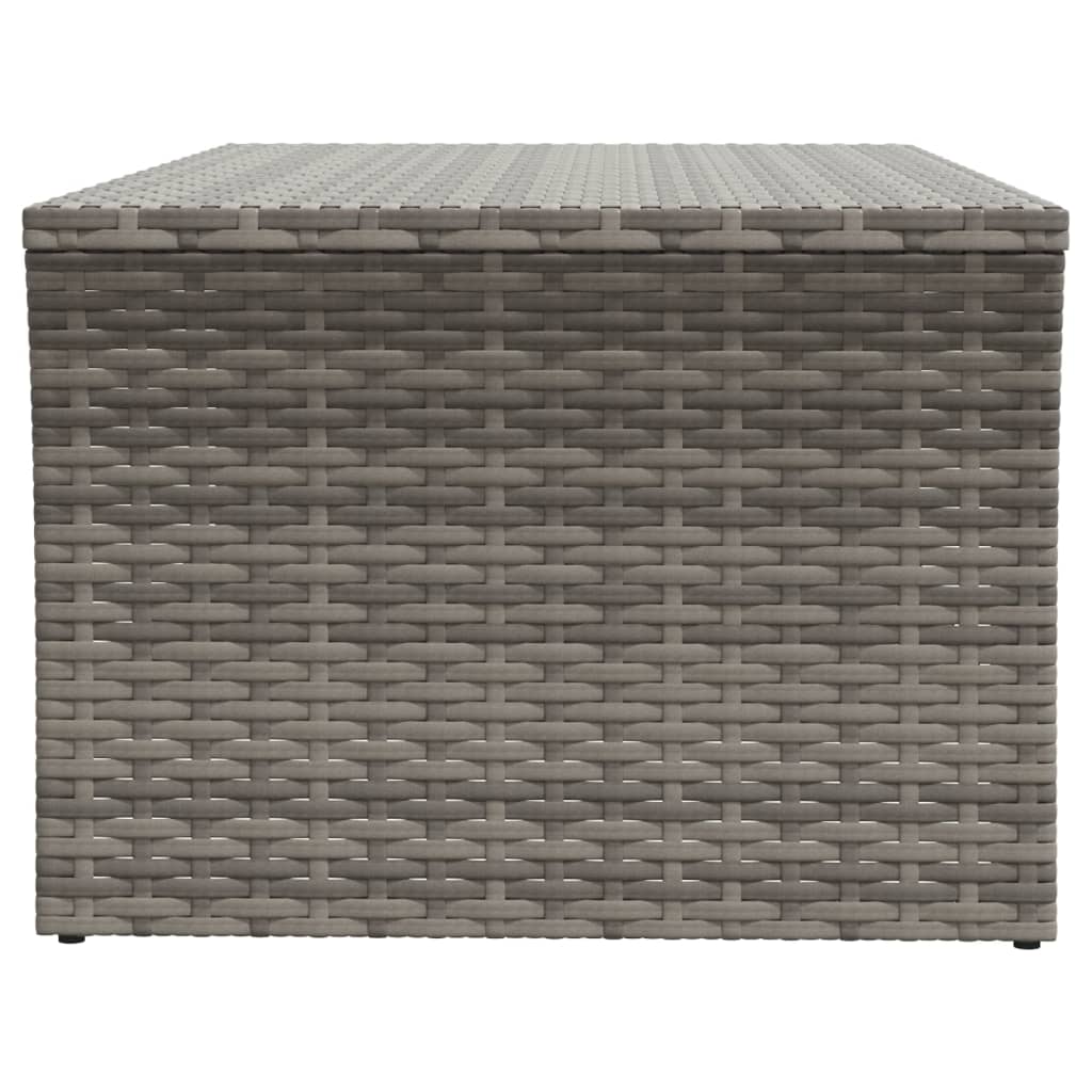 sofabord 100x50x40 cm polyrattan grå