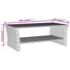 sofabord 100x50x40 cm polyrattan grå