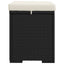 ottomaner med hynder 2 stk. 40x30x40 cm polyrattan sort