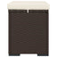 ottomaner med hynder 2 stk. 40x30x40 cm polyrattan brun
