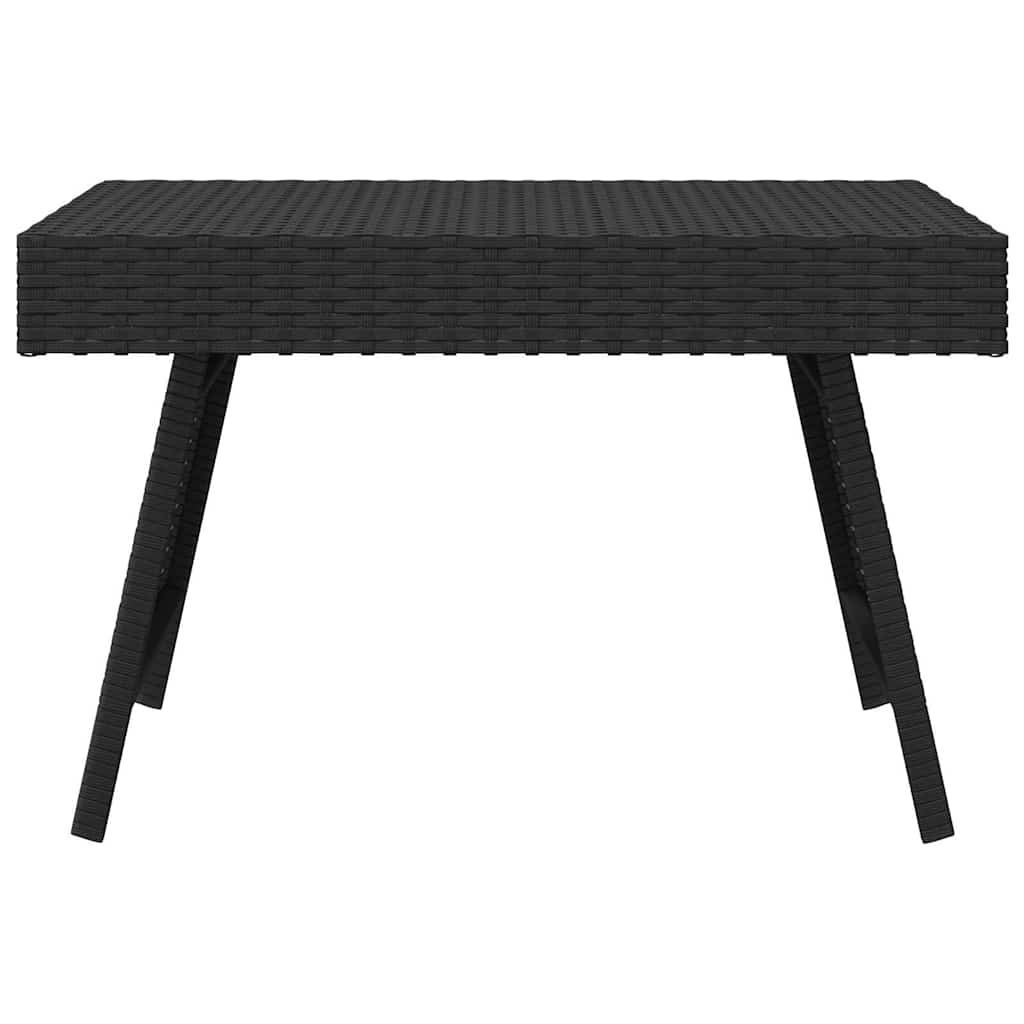 foldbart sidebord 60x40x38 cm polyrattan sort