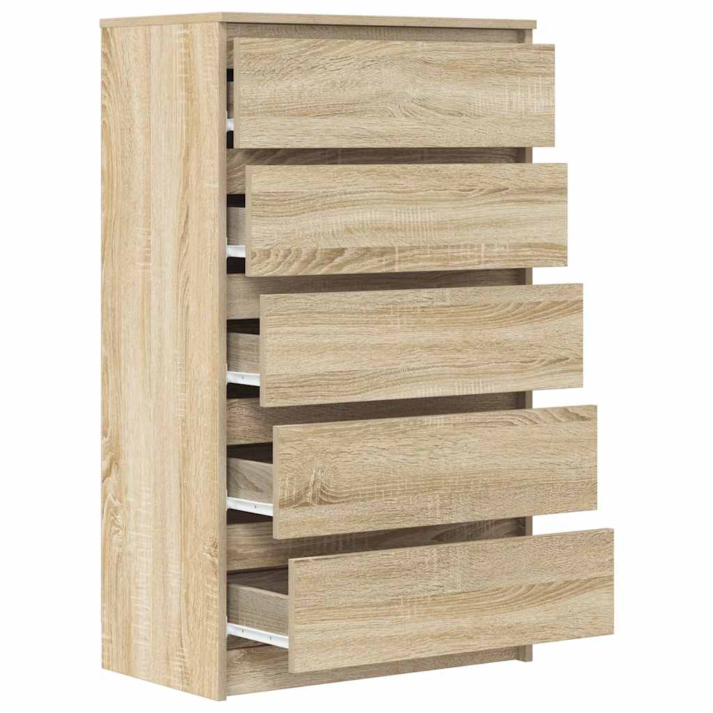 kommode 60x36x103 cm konstrueret træ sonoma-eg
