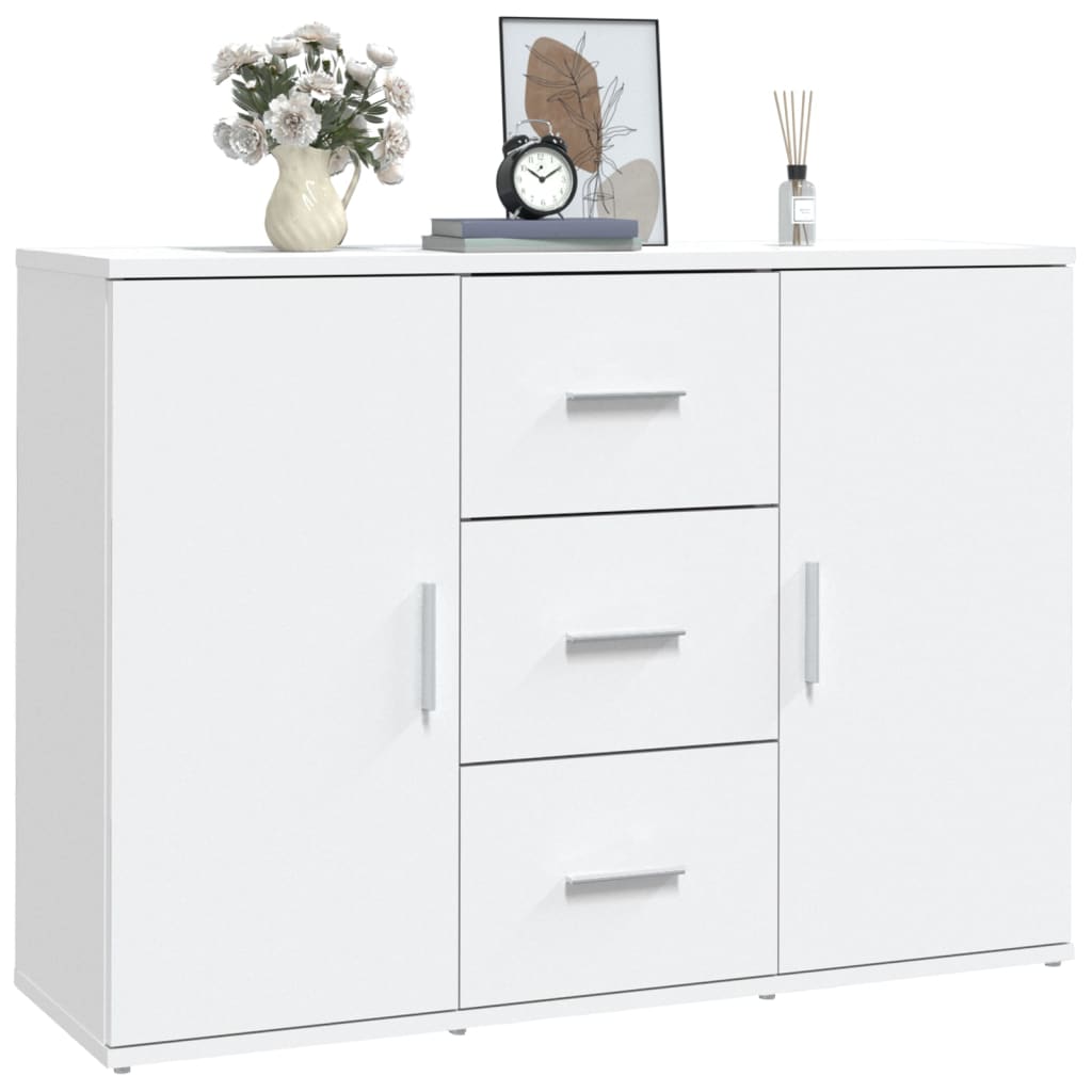 skænk 91x29,5x65 cm konstrueret træ hvid