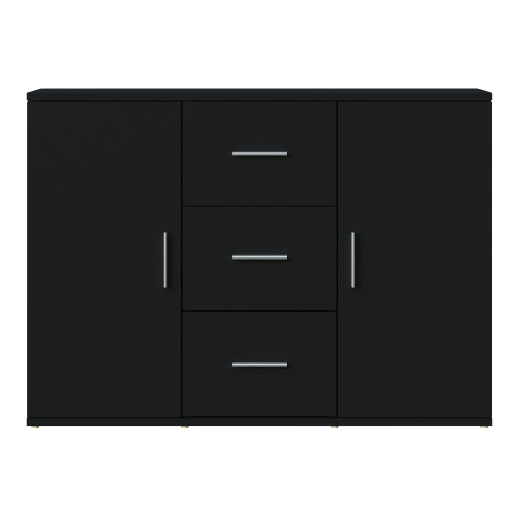 skænk 91x29,5x65 cm konstrueret træ sort
