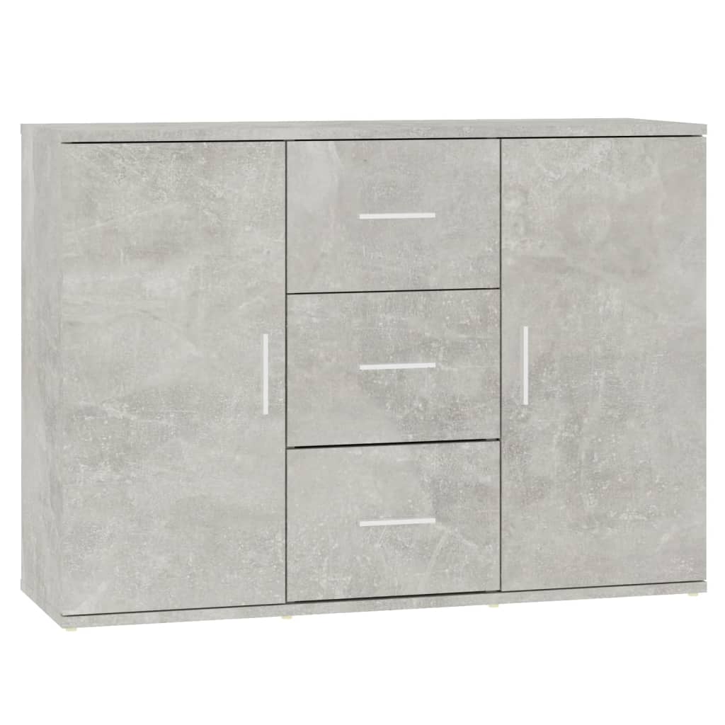 skænk 91x29,5x65 cm konstrueret træ betongrå