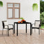 havestole med hynder 2 stk. polyrattan sort