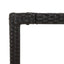 havebord med glastop 150x90x75 cm polyrattan sort