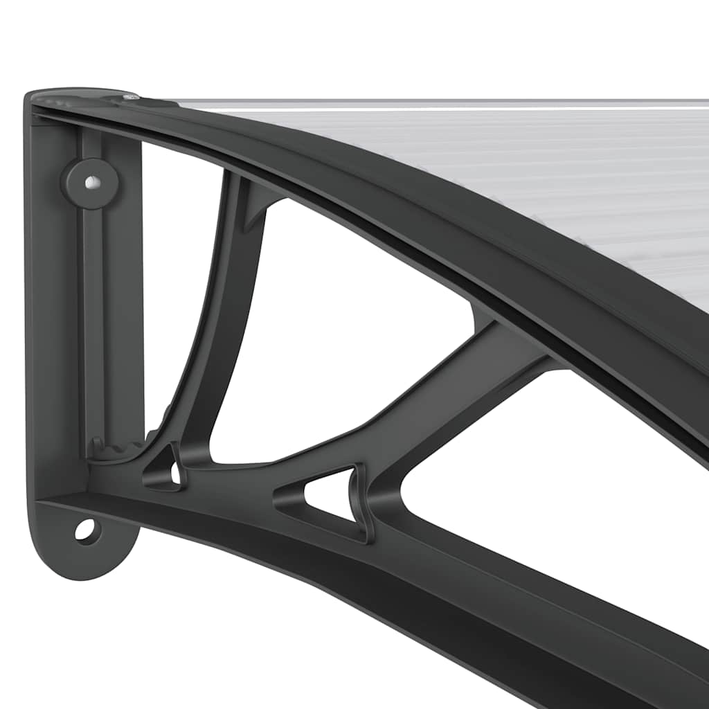 dørbaldakin 300x100 cm polycarbonat sort