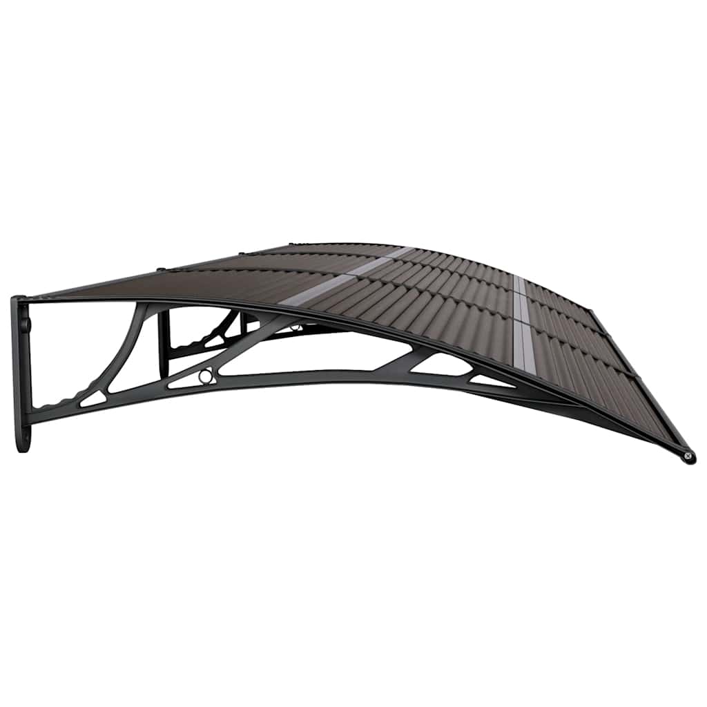 dørbaldakin 300x100 cm polycarbonat sort