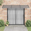 dørbaldakin 300x75 cm polycarbonat sort
