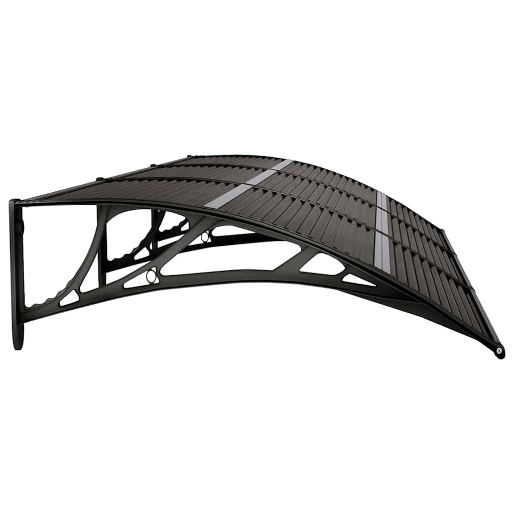 dørbaldakin 300x75 cm polycarbonat sort
