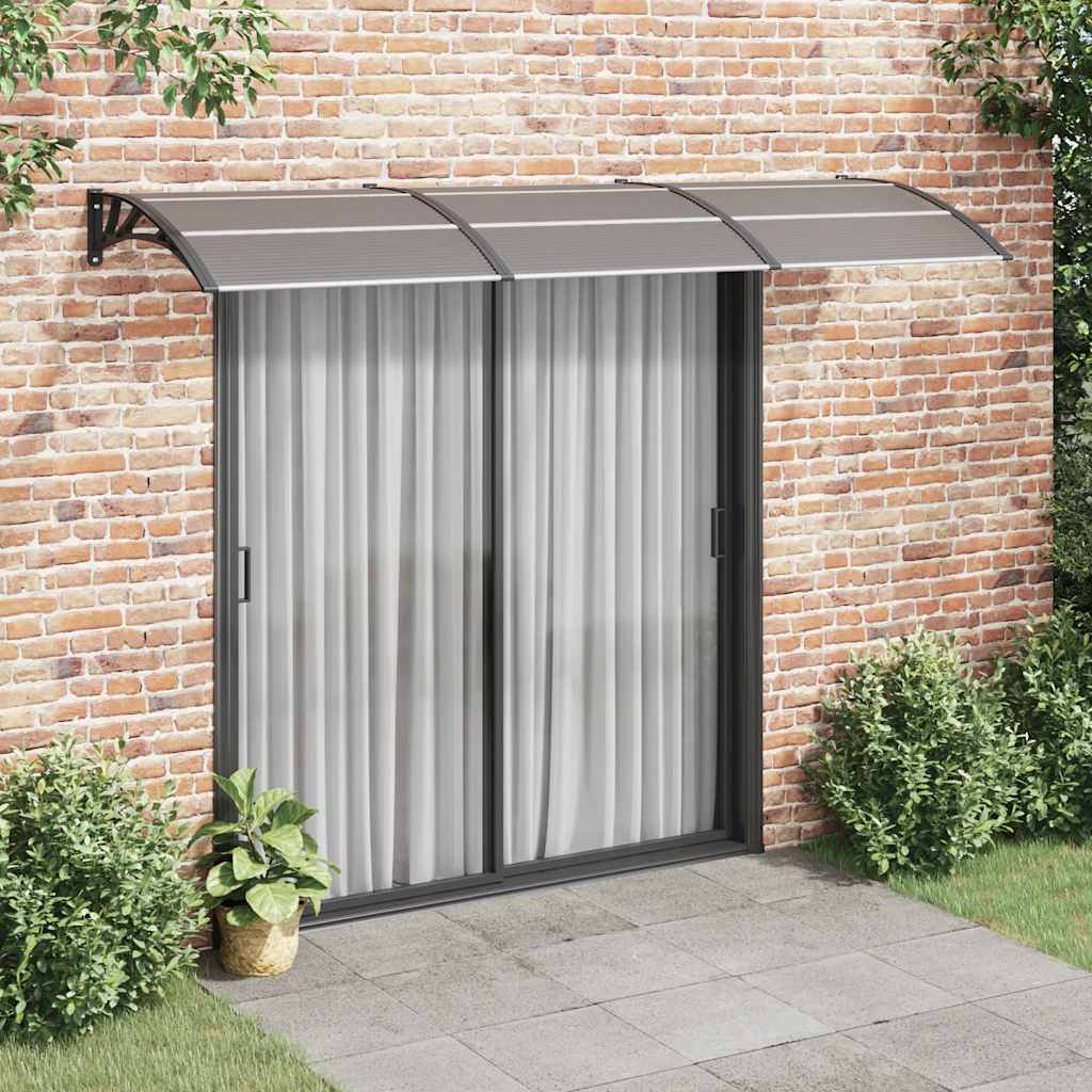 dørbaldakin 300x75 cm polycarbonat sort