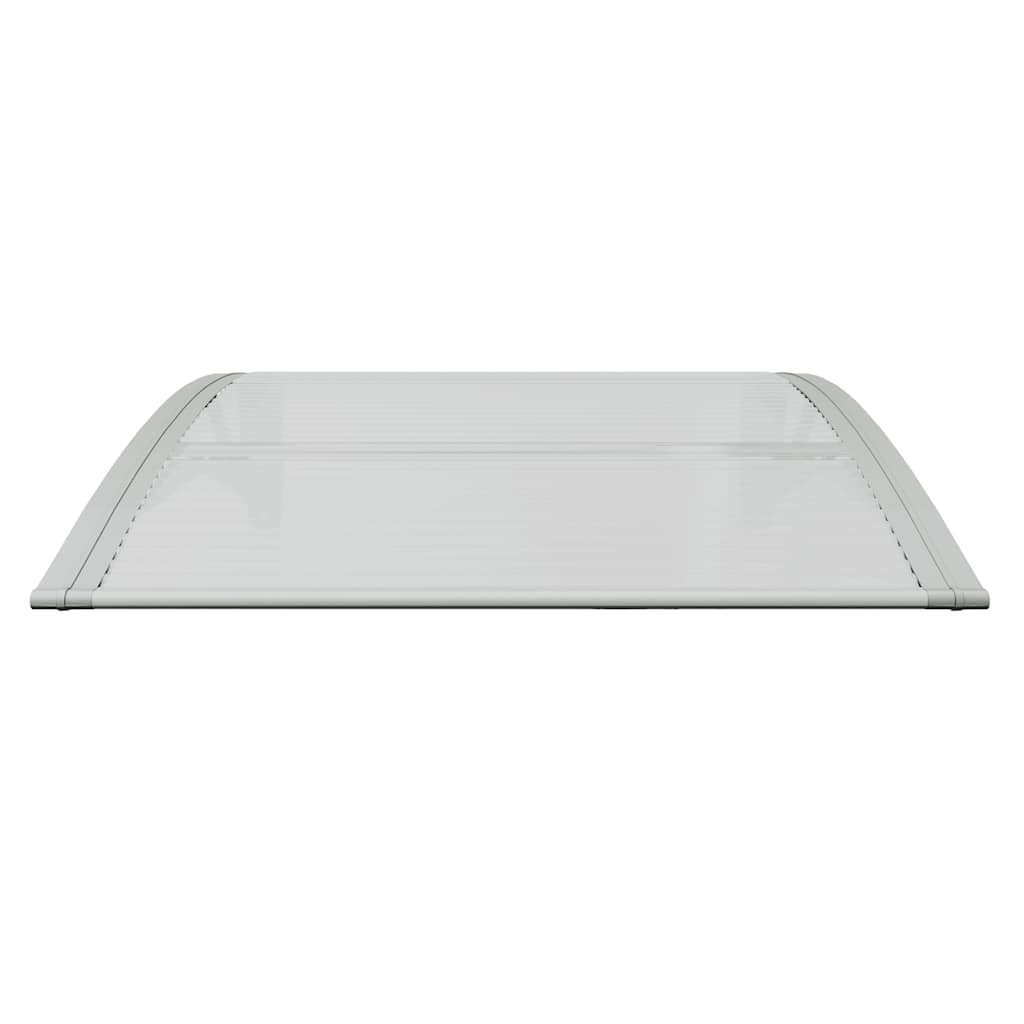 dørmarkise grå og transparent 80x75 cm polycarbonat