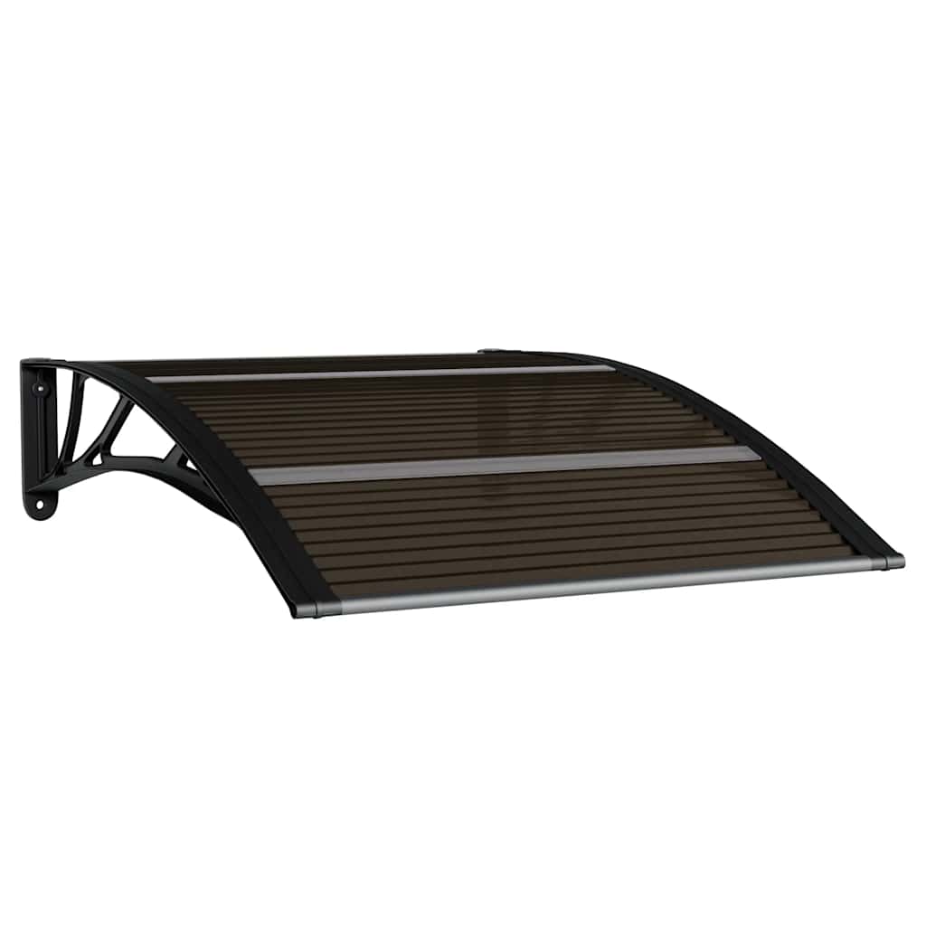 dørmarkise sort 100x75 cm polycarbonat