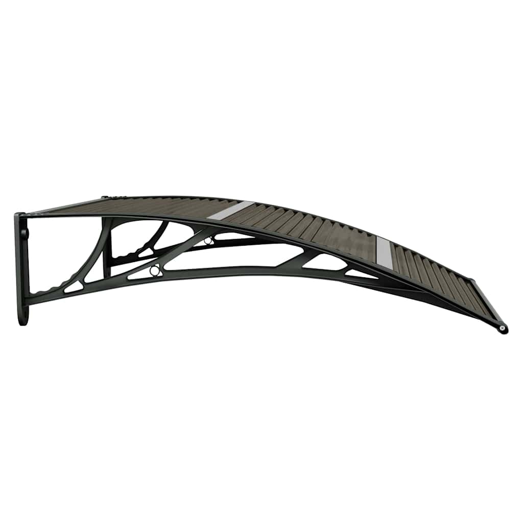 dørmarkise sort 100x75 cm polycarbonat