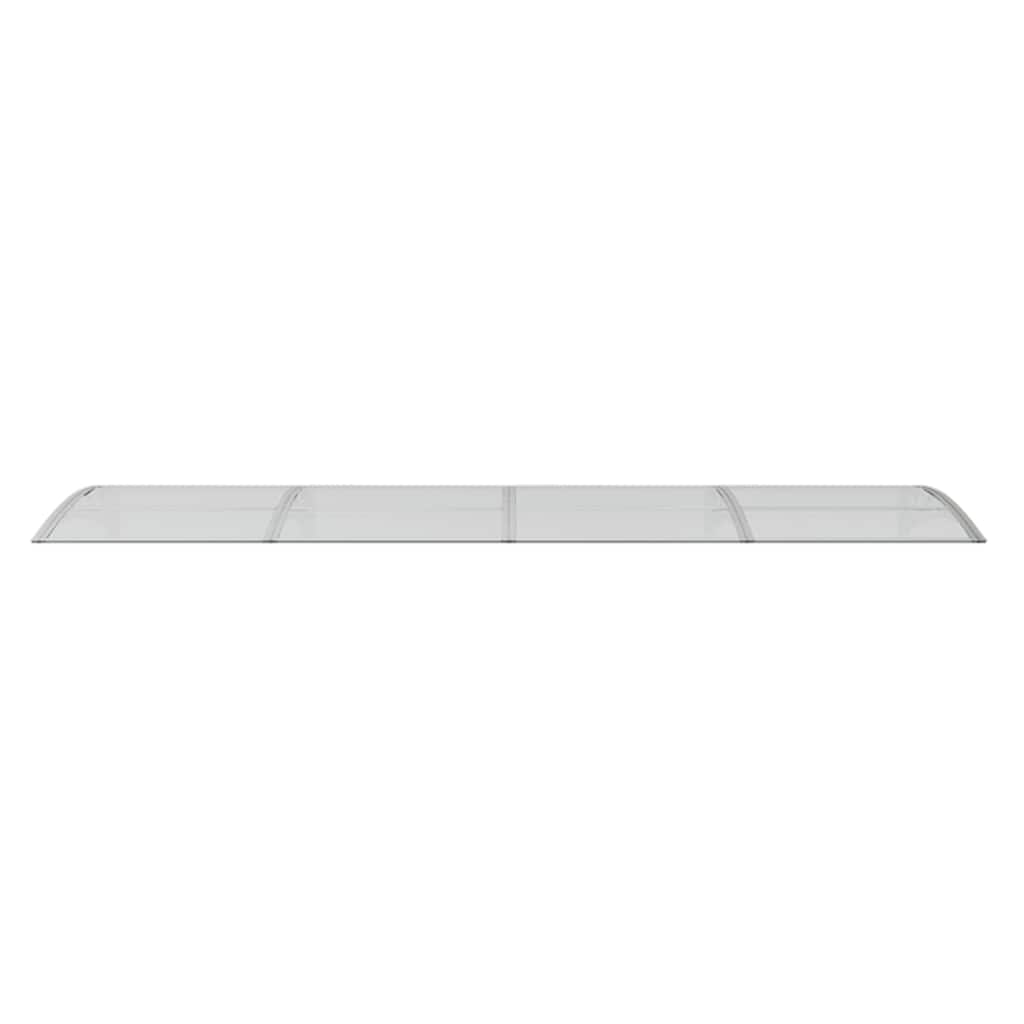 dørbaldakin 350x75 cm polycarbonat grå og transparent
