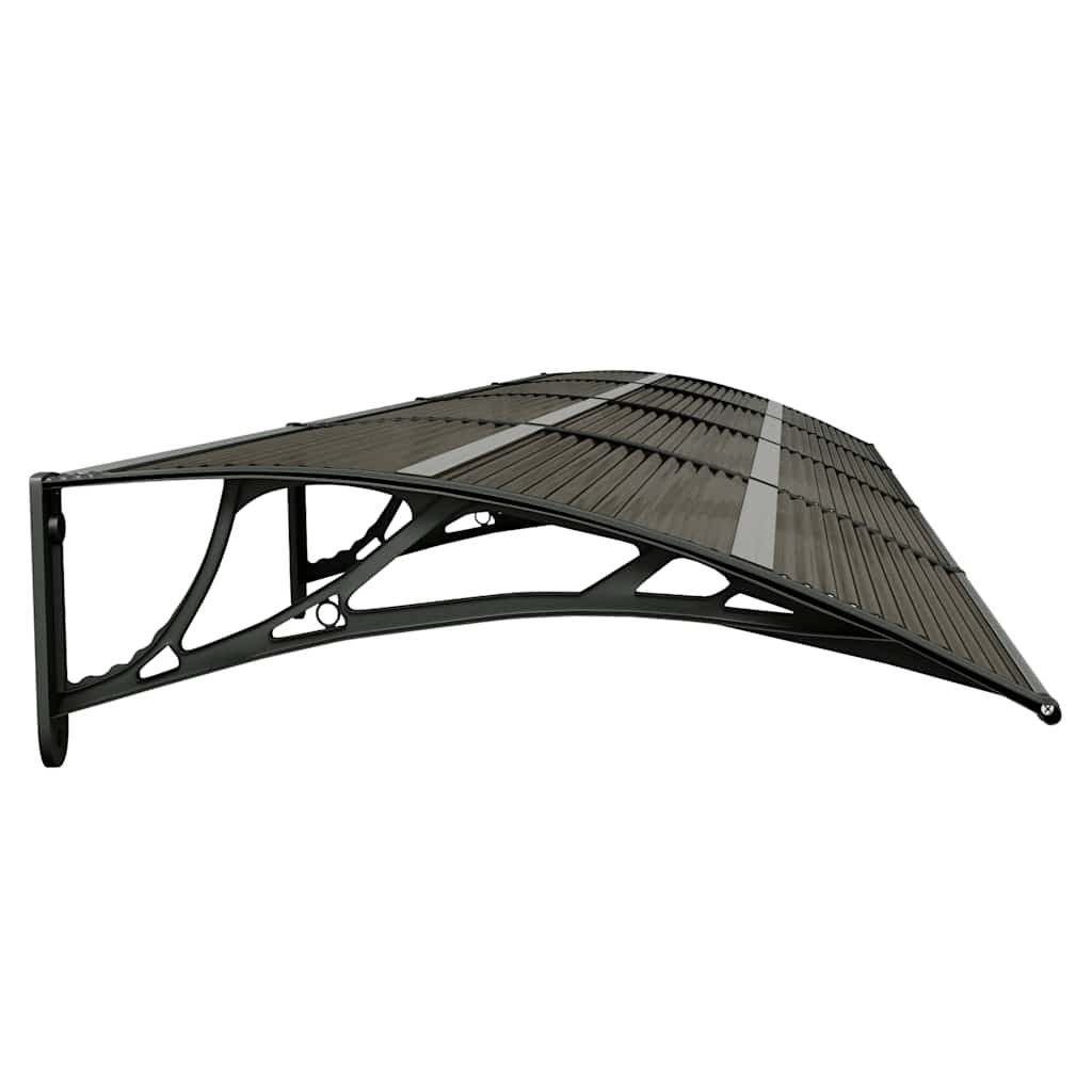 dørbaldakin 350x75 cm polycarbonat sort