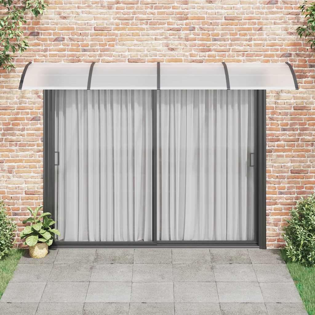 dørbaldakin 350x100 cm polycarbonat sort