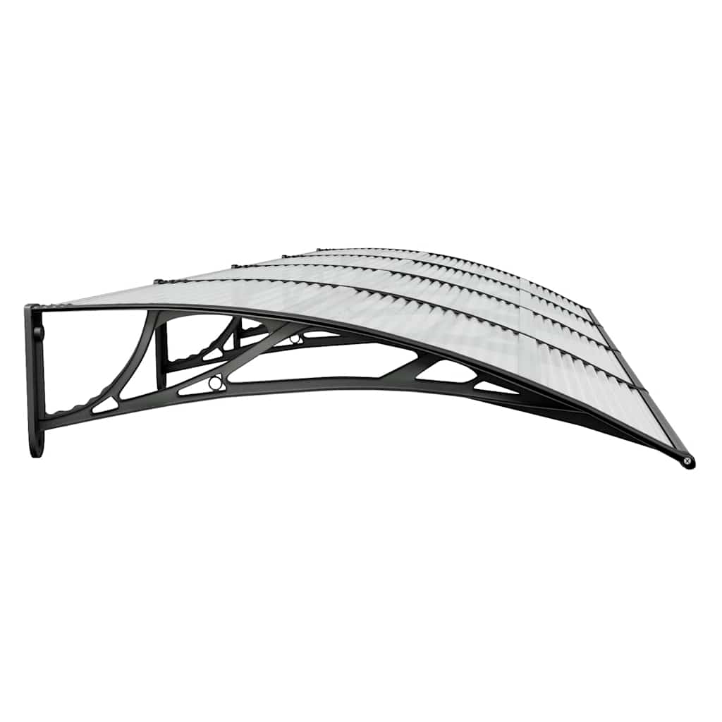 dørbaldakin 350x100 cm polycarbonat sort