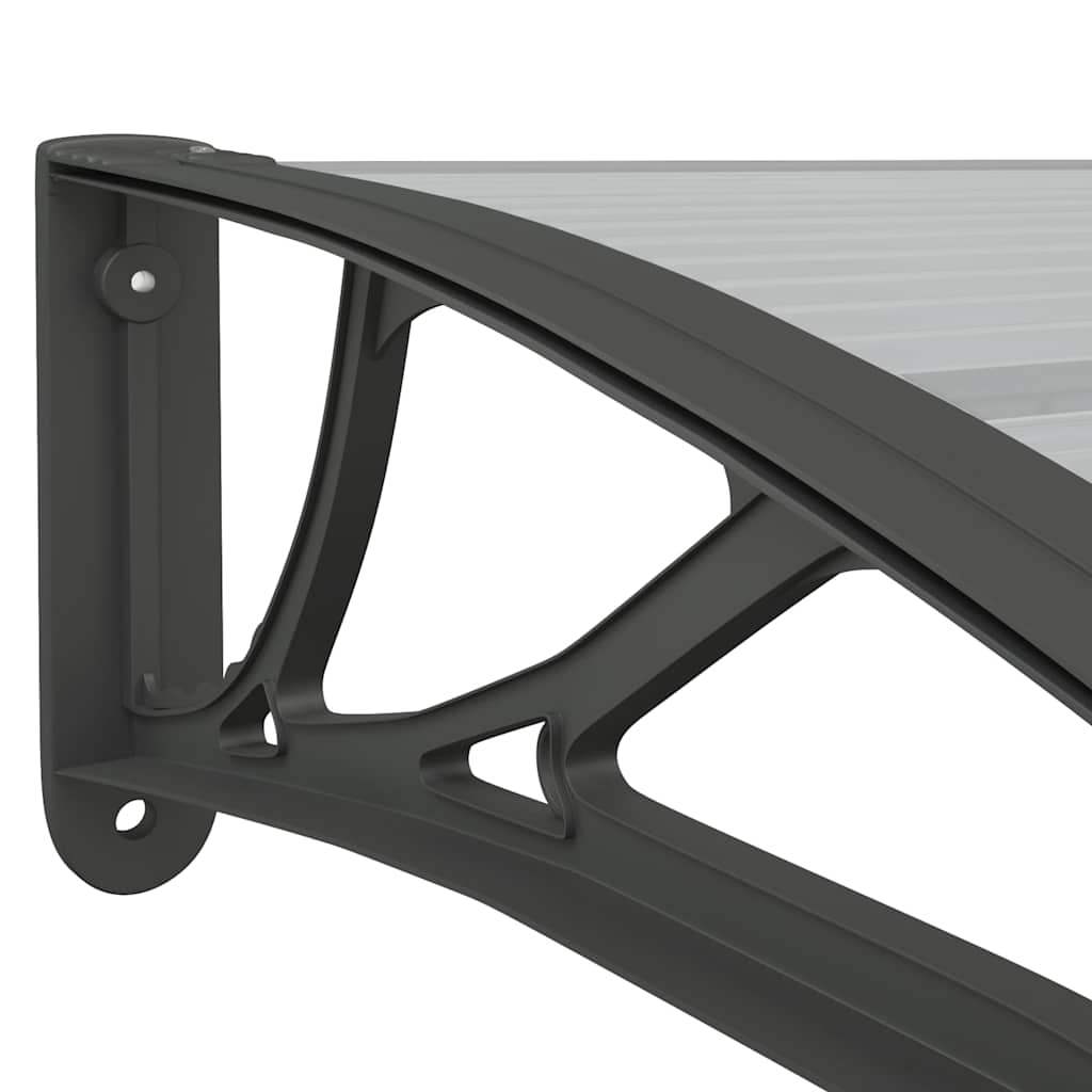 dørbaldakin 350x100 cm polycarbonat sort