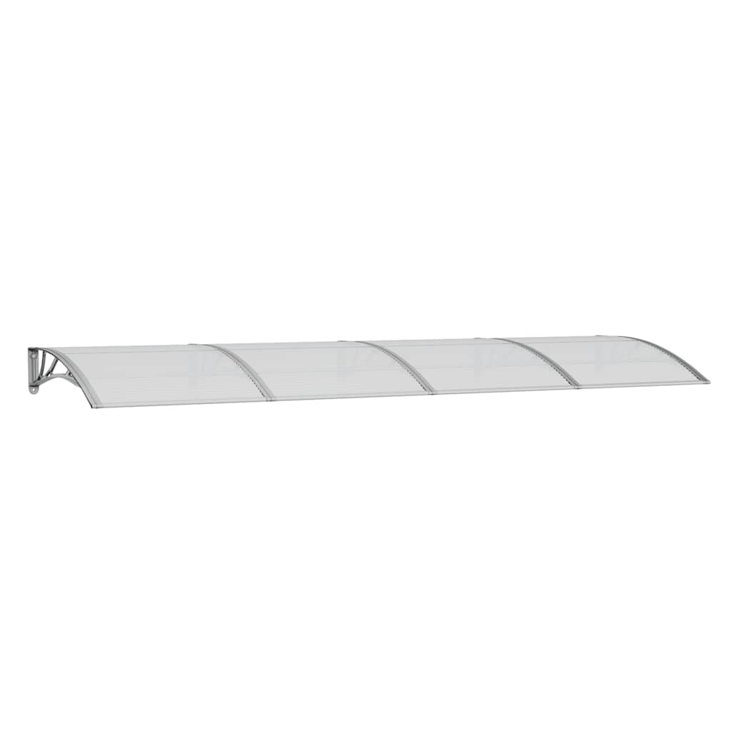 dørmarkise grå 350x100 cm polycarbonat