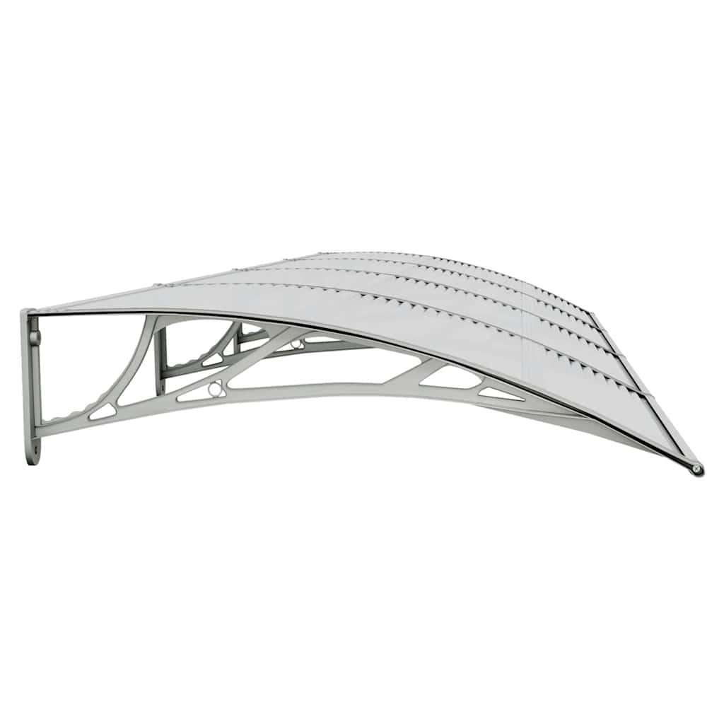 dørmarkise grå 350x100 cm polycarbonat