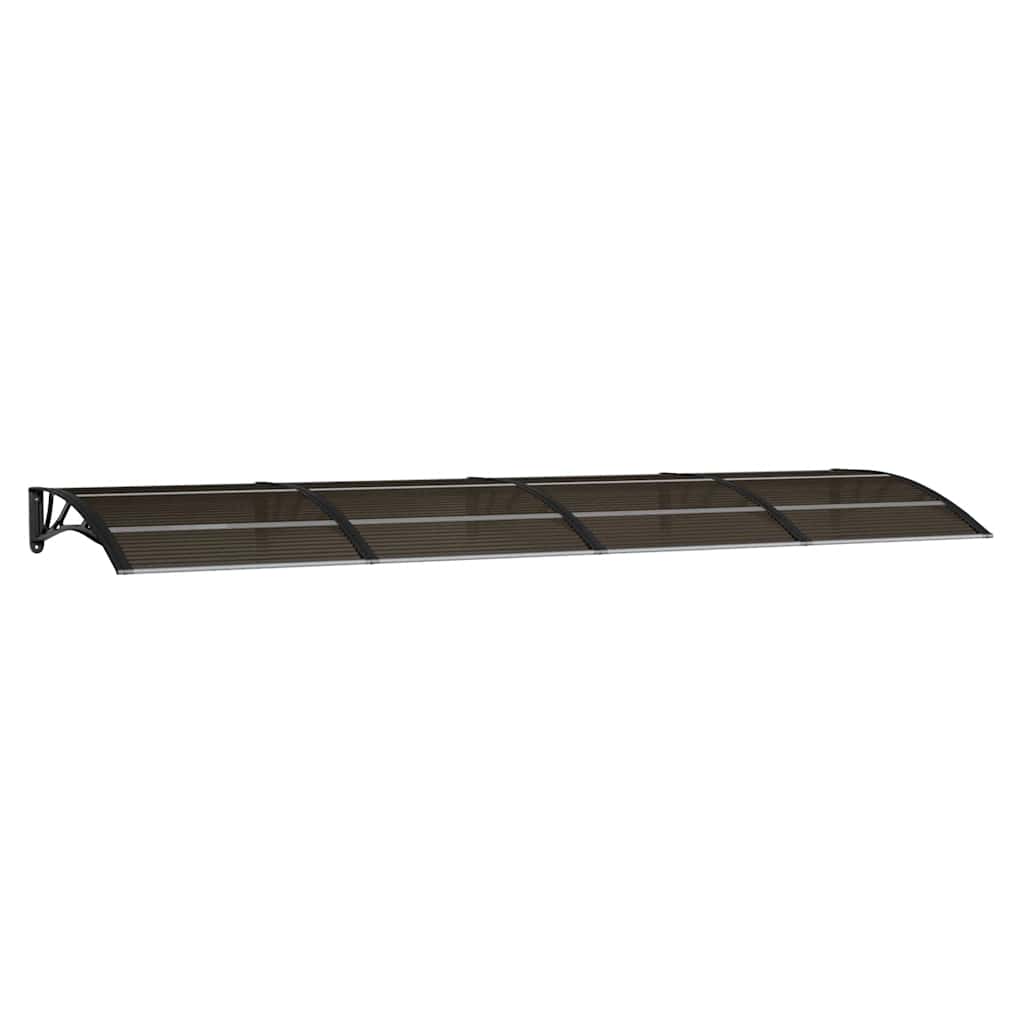 dørmarkise sort 350x100 cm polycarbonat